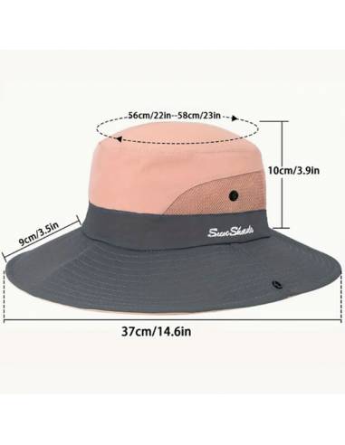 Sombrero senderismo ala ancha sunshade  - 9