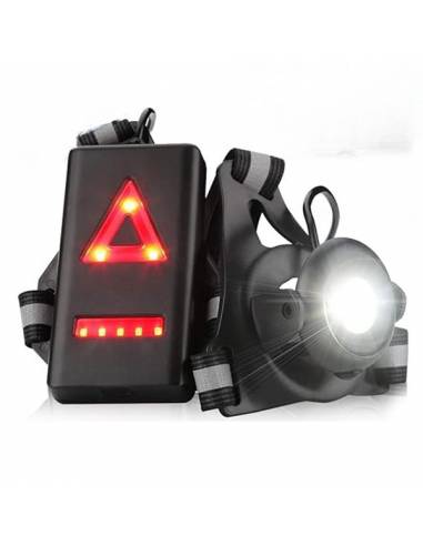 Luz delantera y trasera marcha nórdica nocturna  - 1