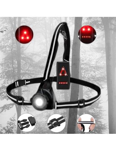 Luz delantera y trasera marcha nórdica nocturna  - 2