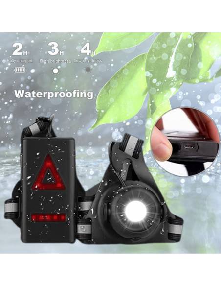 Luz delantera y trasera marcha nórdica nocturna  - 3