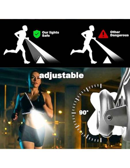 Luz delantera y trasera marcha nórdica nocturna  - 6