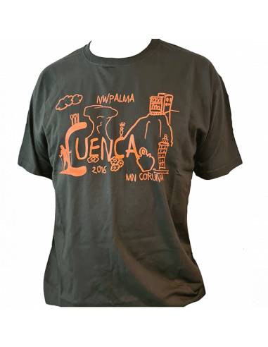 Camiseta unisex gris oscuro Cuenca año 2016 Nordic Walking Palma - 1
