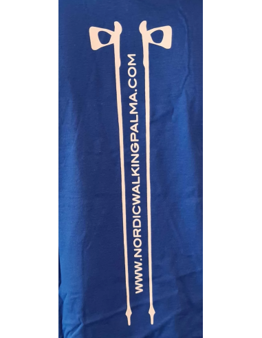 Camiseta Eivissa 2015. Color azul y dibujo en blanco Nordic Walking Palma - 3