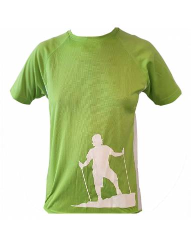 Camiseta verde dibujo blanco Nordic Walking Palma