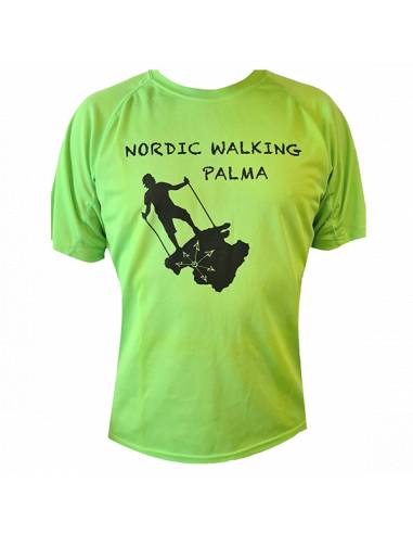 Camiseta verde dibujo negro Nordic Walking Palma - 1