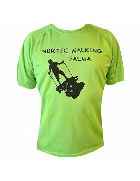 Camiseta verde dibujo negro Nordic Walking Palma - 1